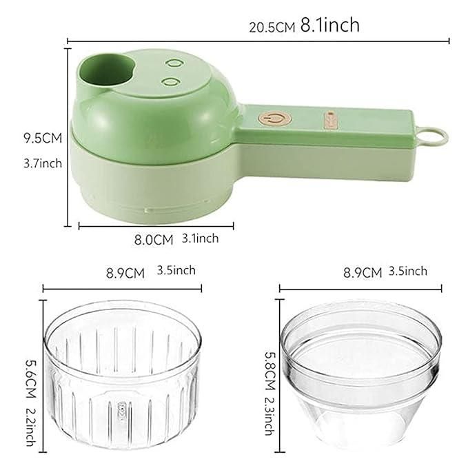 4-in-1 Wireless Electric Vegetable Cutter Set – Portable Smart Kitchen Tool